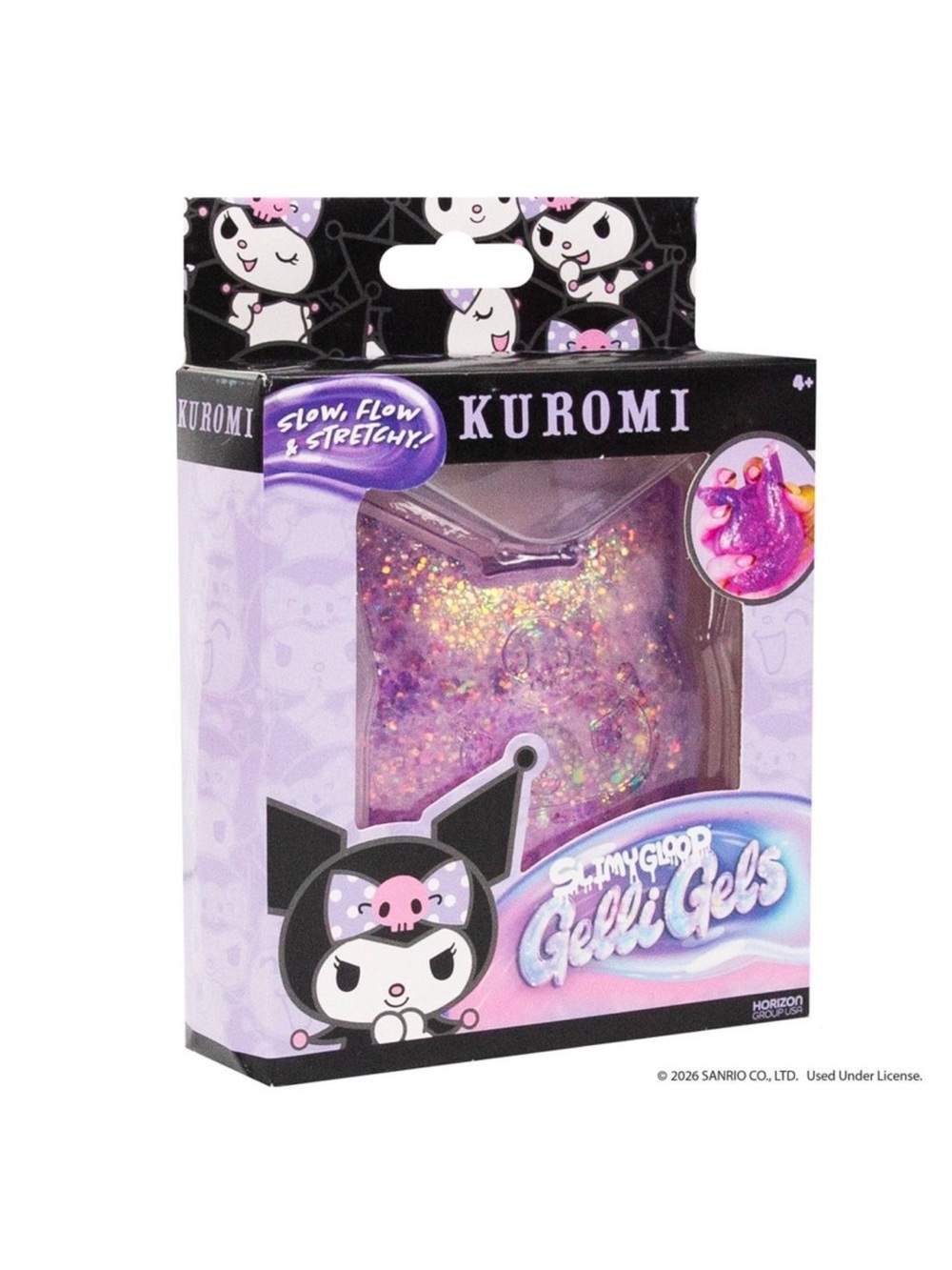 Sanrio Kuromi Glitter Slimy Glood Gelli Gels Squishy *New*